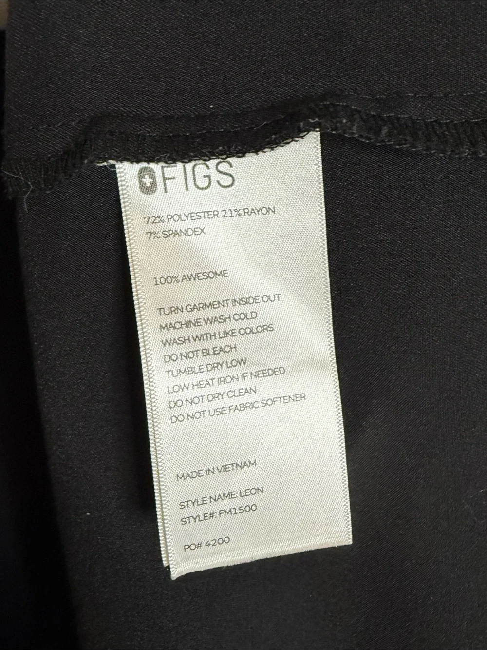 FIGS Men’s Black Scrub Set XXL Leon Top + XL Axim Cargo Pants Technical Collecti